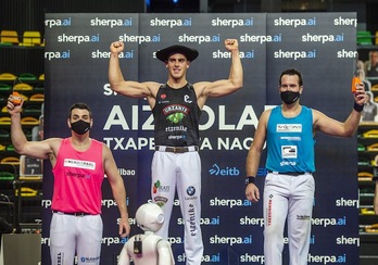 Kostata izan bada ere, Iker Vicente txapeldun berriz ere. (Marisol RAMIREZ / FOKU)