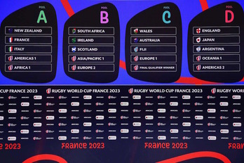 Así quedan los grupos del Mundial de rugby de 2023. (FRANCK FIFE / AFP) 