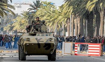 Revuelta de 2010 en Túnez.