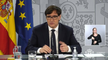 Salvador Illa, ministro español de Sanidad, en su comparecencia de este viernes.