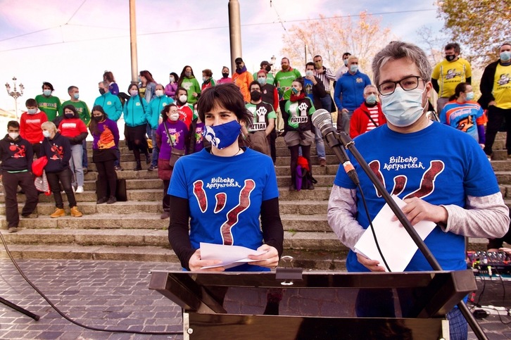 Bilboko konpartsen agerraldia. (FOKU).
