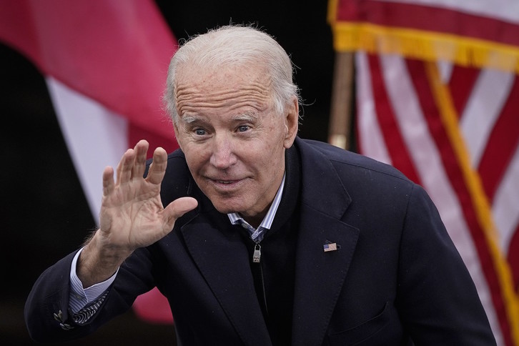 El presidente de EEUU, Joe Biden, de campaña en Georgia. (Drew ANGERER/AFP)