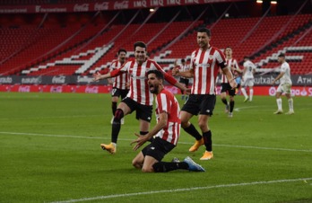 Garitano durante el partido contra el Huesca. (