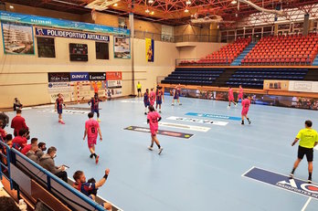 El Bidasoa-Barcelona de Artaleku se ha vuelto a jugar sin público. (CD BIDASOA-IRUN)