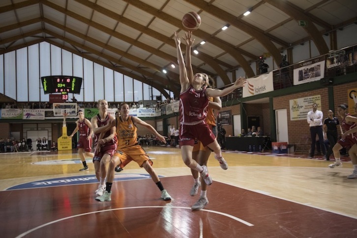 Imagen de archivo de Itziar Ariztimuño, una de las jugadoras de Gernika Bizkaia que ha puesto a Valencia Basket contra las cuerdas. (Juan Carlos RUIZ / FOKU)