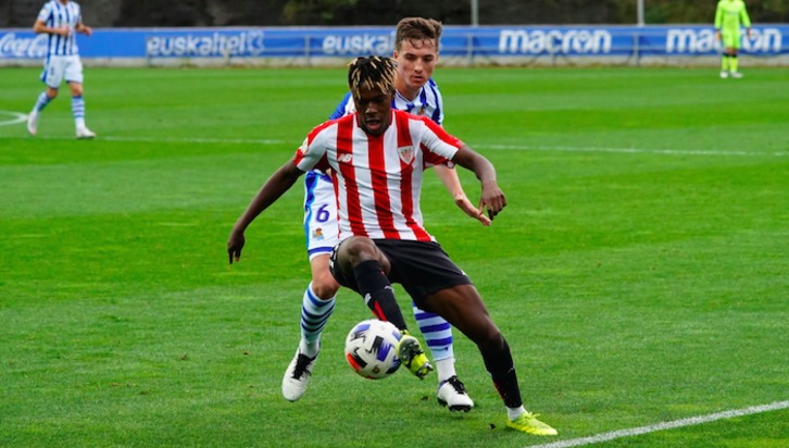 Nico Williams en el partido ante el Sanse. (@AthleticClub)