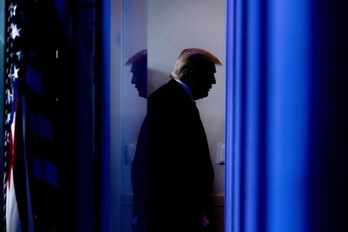 El presidente saliente de EEUU, tras su comparecencia en la Casa Blanca. (Jim WATSON/AFP 