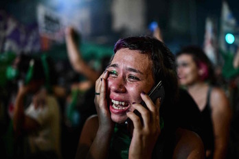 Las emociones contenidas se han traducido en lágrimas de alegría. (Ronaldo SCHEMIDT/AFP)