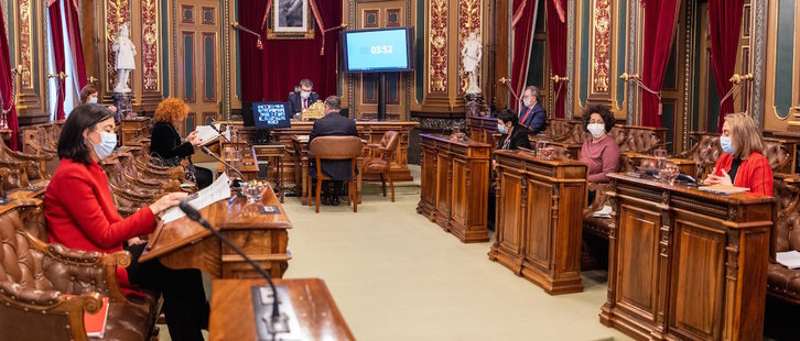 Imagen del pleno del Ayuntamiento de Bilbo. (@bilbao_udala)