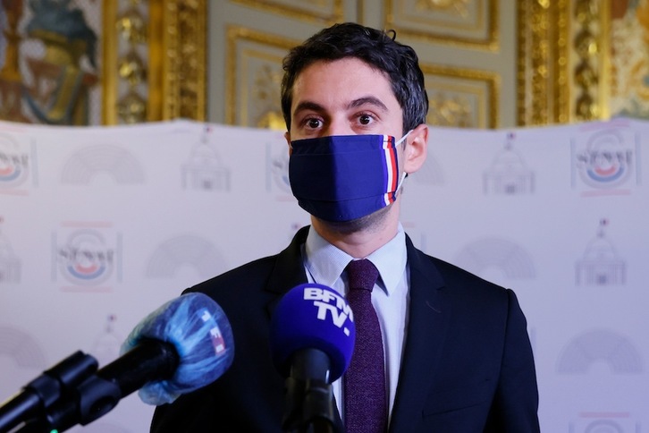 Gabriel Attal, portavoz del Gobierno francés. (Thomas SAMSON/AFP) 
