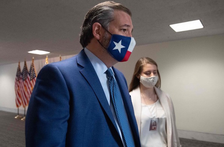 El senador Ted Cruz, uno de los fieles a Trump que cuestiona la victoria de Biden. (Saul LOEB/AFP)