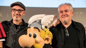 Jean-Yves Ferri y Didier Conrad, firmantes de las nuevas entregas de 'Astérix y Obélix'. (NAIZ)