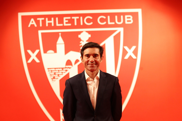 Presentación de Marcelino como entrenador del Athletic. (Aritz LOIOLA / FOKU)