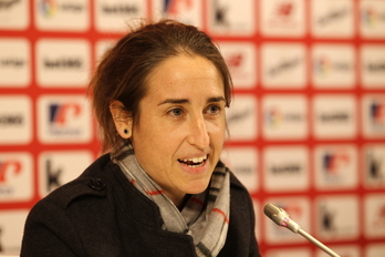 Iraia Iturregi, aurkezpen ekitaldian. (Aritz LOIOLA / FOKU)