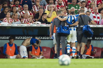 Asier Illarramendi no ha jugado desde que se lesionó en San Mamés el 30 de agosto de 2019. (Monika DEL VALLE/FOKU)