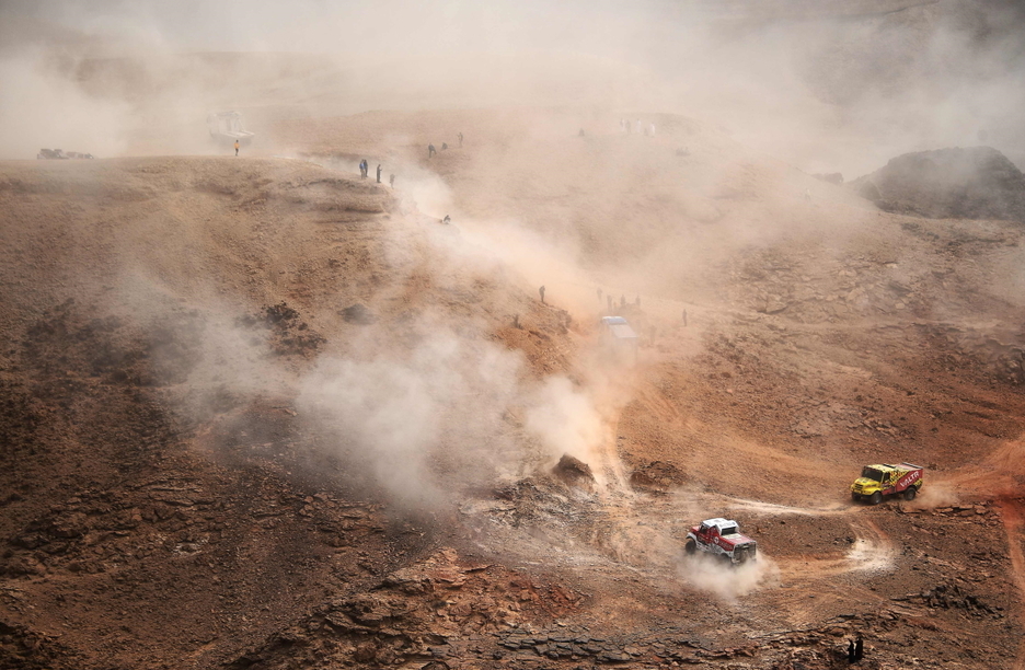 Pilotos en plena competición de la quinta etapa. (Franck FIFE / AFP) Pilotos en plena competición de la quinta etapa. (Franck FIFE / AFP)