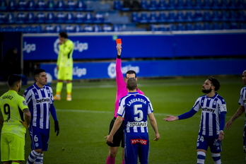 Laguardia será baja en Cádiz por sanción. (Jaizki FONTANEDA / FOKU)