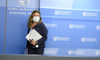 La consejera de Salud, Gotzone Sagardui, con las últimas medidas adoptadas por el LABI. (IREKIA)