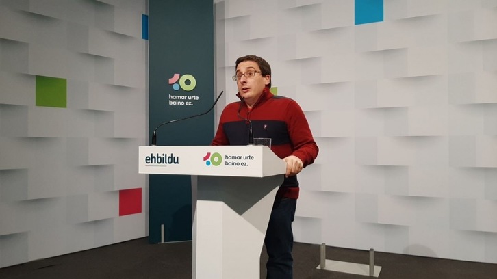 Eneko Maioz, EH Bildu Gipuzkoako koordinatzailea.