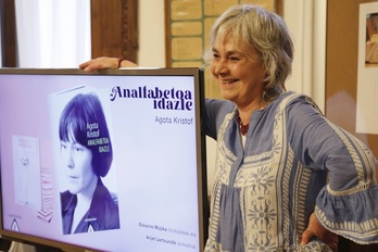 Eskarne Mujikak itzuli du Agota Kristof idazlearen azken lana. (Maialen ANDRES I FOKU)