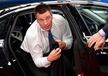 Jüri Ratas, a su llegada a una reunión de la Comisión Europea en Bruselas. (John THYS/AFP) 