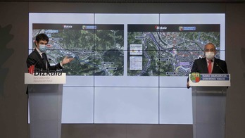 Rementeria y Arriola, en la comparecencia en la que han explicado sus proyectos.