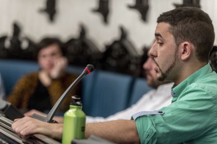 El portavoz de Elkarrekin Gasteiz, Óscar Fernández. (Jaizki FONTANEDA/FOKU)