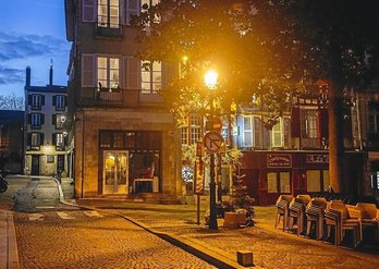 Las calles de Baiona, vacías.
