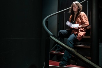 Olatz Salvadorrek Donostian aurkeztu du lan berria. (Jon URBE | FOKU)