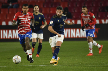 Osasuna no quiere volver a cometer en Mestalla los mismos fallos que en Granada le costaron la derrota. (LOF)