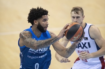 Brandone Francis, en uno de sus últimos partidos con la camiseta de Gipuzkoa Basket. (Juan Carlos RUIZ / FOKU)