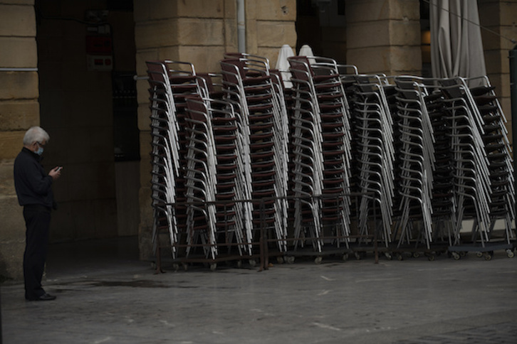 Terrazas recogidas en una imagen de archivo. (Aritz LOIOLA/FOKU)