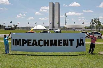 Protesta en Brasilia. (Sergio LIMA/AFP)