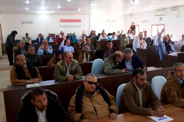 Parlamentarios saharauis en una sesión celebrada en 2019. (Andoni LUBAKI)