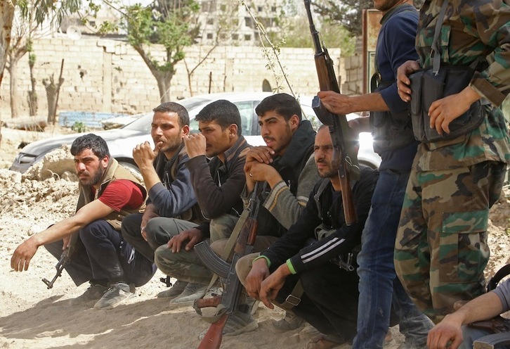 Bashar al-Assaden Gobernuaren kontrako milizia siriarrak. (AFP)