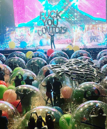 Imagen del concierto de los Flaming Lips.