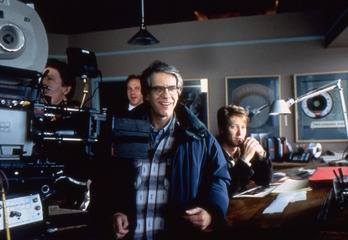David Cronenberg dirigiendo a James Spader hace 25 años. (NAIZ)