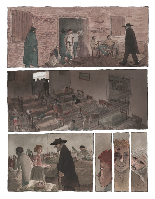 Viñetas de 'Whitman', la novela gráfica de Tyto Alba. (ASTIBERRI)