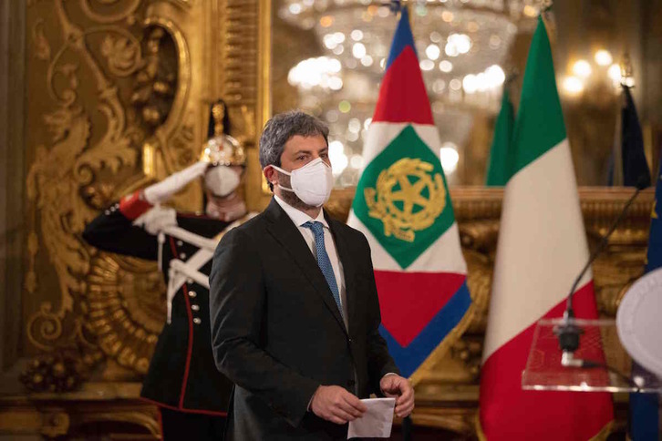 El presidente de la Cámara de Diputados de Italia, Roberto Fico. (Alessandra TARANTINO/AFP)