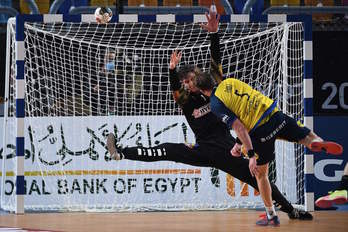 Con sus paradas, Niklas Landin ha sido el principal artífice de la victoria danesa. (Anne-Christine POUJOULAT/AFP) 