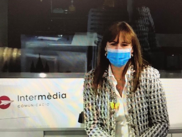 Laura Borràs, JxCat-eko president-gaia. (Europa Press)