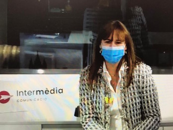 Laura Borràs, JxCat-eko president-gaia. (Europa Press)