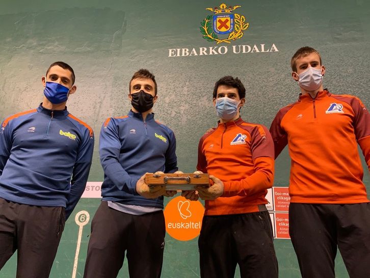 Iganderako pilotak aukeratu dituzte Eibarren Peña-Albisu eta Altuna-Mariezkurren bikoteek. (ASPEPELOTA)