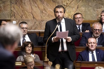 El diputado corso Paul-André Colombiani, al igual que su compañero Jean-Félix Acquaviva, cuesionaron la ley contra los separatismos. (Vincent Isore/MaxPPP)