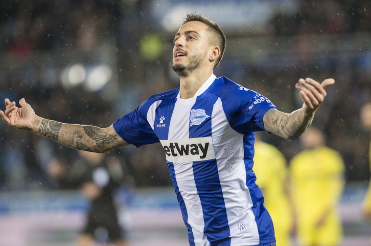 El gol de Joselu en el 66 ha sido suficiente para que el Alavés haya ganado al Valladolid. (Juanan RUIZ/FOKU)