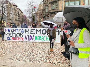 Larunbatean Bilbon egindako protesta. (OOE)