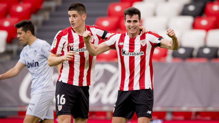 Sancet y Morcillo han sido titulares ante el Valencia. (@AthleticClub)