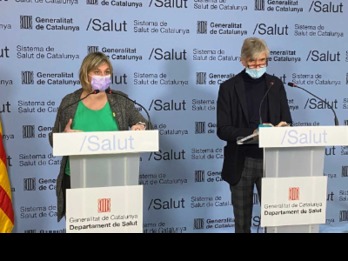 Josep Maria Argimon junto a la consellera Alba Vergés en una comparecencia anterior. (Govern)