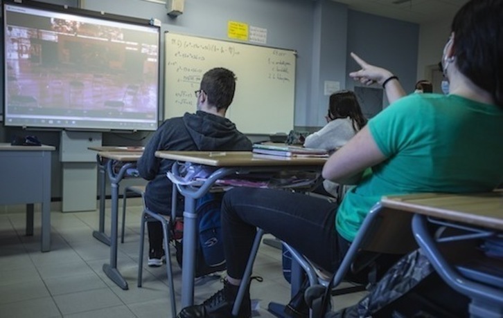 Ikasleak gelan, artxiboko irudian. (Aritz LOIOLA/FOKU)