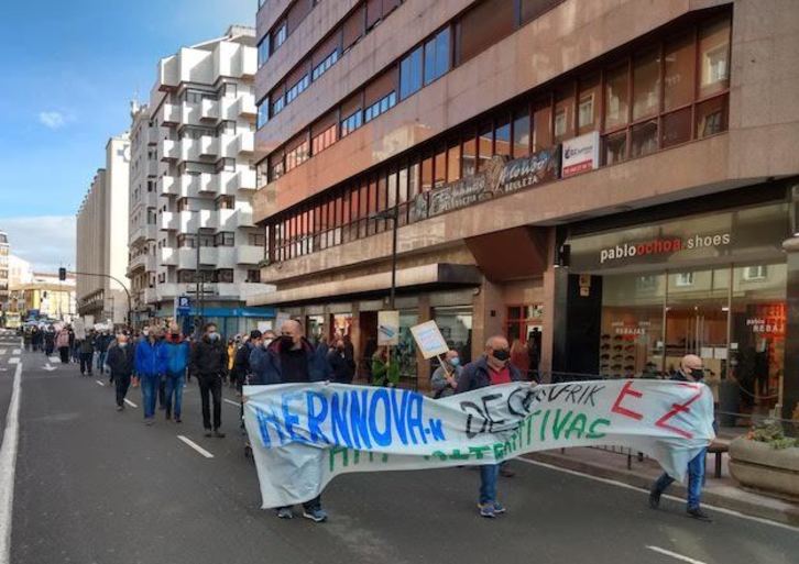 Trabajadores de Aernnova en Gasteiz. (LAB)